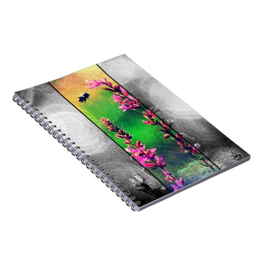 Wildblumen N Bee Stripe Notizblock (Rechte Seite)