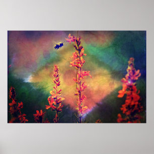 Wildblumen N Bienen Herbst Diamant Poster