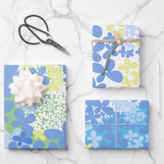 Wildblumen Nahtloses Muster. Geschenkpapier Set (Vorderseite)