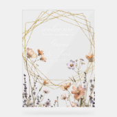 Wildblumen Naturbotanische Hochzeiten Acrylschild (Vorderseite)