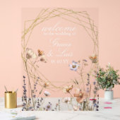 Wildblumen Naturbotanische Hochzeiten Acrylschild (Hochzeit)