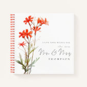 Wildblumen Neuer Name Wedding Gästebuch Notizblock (Vorderseite)