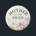 Wildblumen Niedlich farbig jedes Party Button<br><div class="desc">Wildblumen Brautparty,  Babydusche,  Hochzeit... Party</div>