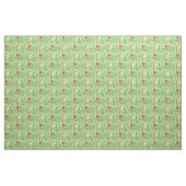 Wildblumen Niedliche Blume in Grün Stoff (Fat Quarter (45,7 x 55,9 cm))
