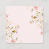 Wildblumen Niedlicher Windelkreislauf Begleitkarte (Rückseite)