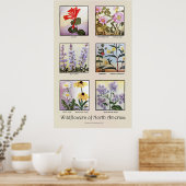Wildblumen Nordamerikas [B] Poster (Küche)