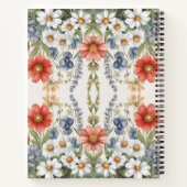 Wildblumen-Notebook Notizblock (Rückseite)