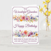 Wildblumen Oma Birthday Karte (Gelbe Blume)