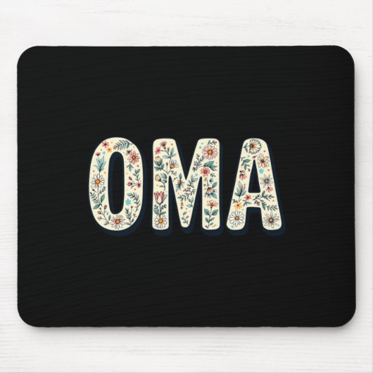 Wildblumen Oma floraler Muttertag Oma Langarm Mousepad (Vorne)