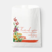Wildblumen Orange Yellow Floral Wedding Party Geschenktütchen (Vorderseite)