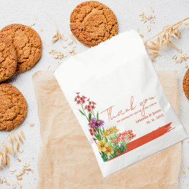 Wildblumen Orange Yellow Floral Wedding Party Geschenktütchen