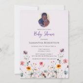 Wildblumen Orthodoxe Christliche Babydusche Einladung (Vorderseite)