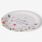 Wildblumen Orthodoxe Christliche Babydusche Pappteller (Schrägansicht)