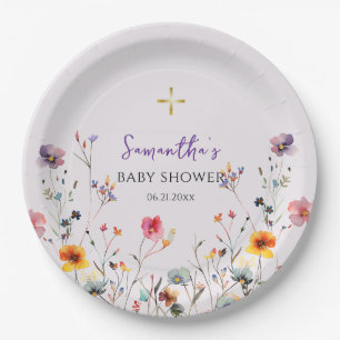 Wildblumen Orthodoxe Christliche Babydusche Pappteller