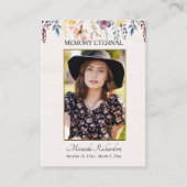 Wildblumen Orthodoxe Christliche Beerdigungskarte Platzkarte (Vorderseite)