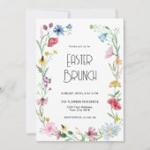Wildblumen Osterfeier Einladung (Vorderseite)