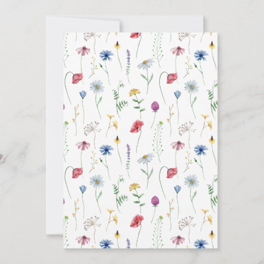 Wildblumen Osterfeier Einladung (Rückseite)