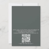Wildblumen-Oval-Blumenkranz-QR-Code-Hochzeit Einladung (Rückseite)