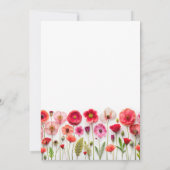 Wildblumen Paare Dusche Einladung (Rückseite)