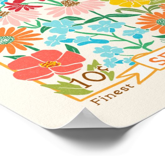 Wildblumen Packungsbeilage Poster (Ecke)