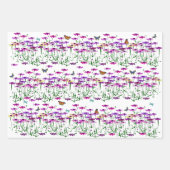 Wildblumen Papierblätter Geschenkpapier Set (Vorderseite 2)