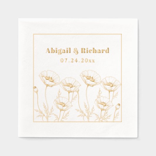 Wildblumen Pappi Servietten Mit Folie (Vorderseite)