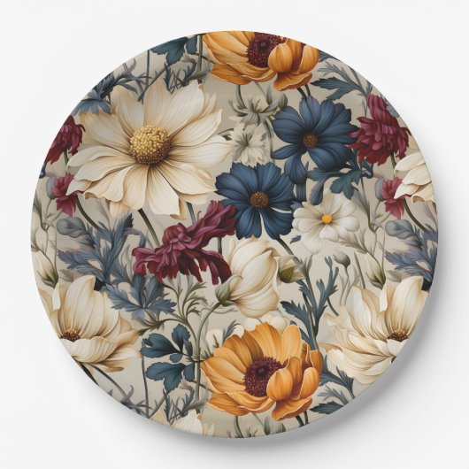 Wildblumen Pappteller (Vorderseite)