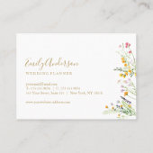 Wildblumen Pastel Elegante  Visitenkarte (Rückseite)