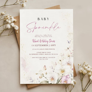 Wildblumen-Pastell-Blumen-Baby-Sprinkle-Baby-Showe Einladung
