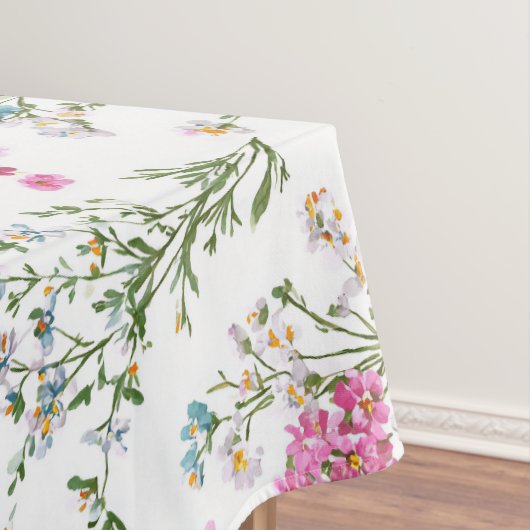 Wildblumen Pastell Frühlings Blumenmuster Tischdecke (Beispiel)
