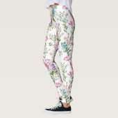 Wildblumen-Pastell-Frühlingsblumenmuster  Leggings (Links)