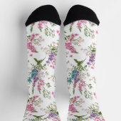 Wildblumen-Pastell-Frühlingsblumenmuster Socken (Oben)