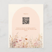 Wildblumen peach arch QR UAWG budget Hochzeit (Rückseite)