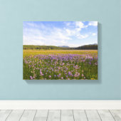 Wildblumen Penstemon Leinwanddruck (Insitu (Holzboden))