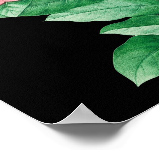 Wildblumen Periwinkle Black Wedding Chart Poster (Ecke)