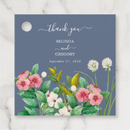 Wildblumen Periwinkle Dusty Blue Wedding Geschenkanhänger