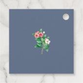 Wildblumen Periwinkle Dusty Blue Wedding Geschenkanhänger (Rückseite)
