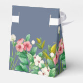 Wildblumen Periwinkle Dusty Blue Wedding Geschenkschachtel (Rückseite)