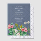 Wildblumen Periwinkle Dusty Blue Wedding Pergament Einladungen (Versetzt (Einladung))