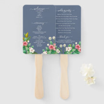 Wildblumen Periwinkle Dusty Blue Wedding Programm