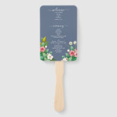 Wildblumen Periwinkle Dusty Blue Wedding Programm Fächer (Vorderseite)