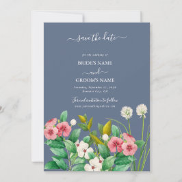 Wildblumen Periwinkle Dusty Blue Wedding Save The Date