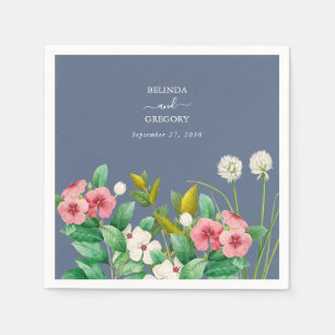 Wildblumen Periwinkle Dusty Blue Wedding Serviette
