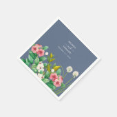 Wildblumen Periwinkle Dusty Blue Wedding Serviette (Ecke)