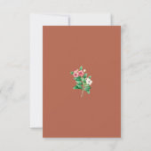 Wildblumen Periwinkle Orange Terracotta Wedding RSVP Karte (Rückseite)