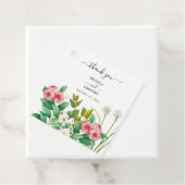 Wildblumen Periwinkle Wasserfarbenhochzeit Geschenkanhänger (Beispiel)