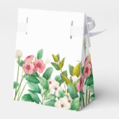 Wildblumen Periwinkle Wasserfarbenhochzeit Geschenkschachtel (Rückseite)