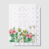 Wildblumen Periwinkle Wasserfarbenhochzeit Pergament Einladungen (Versetzt (Einladung))