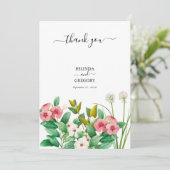 Wildblumen Periwinkle Wasserfarbenhochzeit Save The Date (Stehend Vorderseite)
