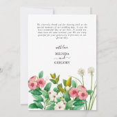 Wildblumen Periwinkle Wasserfarbenhochzeit Save The Date (Rückseite)
